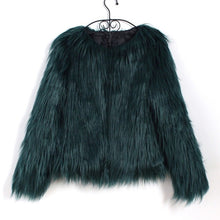 Fluffy long faux fur coat