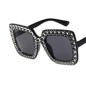 Luxury Square Rhinestone Vintage Sunglasses