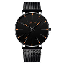 Minimalist Men Ultra Thin Simple Stainless Steel Wrist Watch