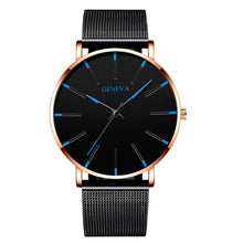 Minimalist Men Ultra Thin Simple Stainless Steel Wrist Watch