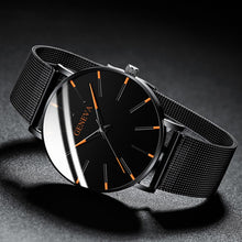 Minimalist Men Ultra Thin Simple Stainless Steel Wrist Watch