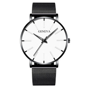 Minimalist Men Ultra Thin Simple Stainless Steel Wrist Watch