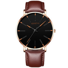 Minimalist Men Ultra Thin Simple Stainless Steel Wrist Watch