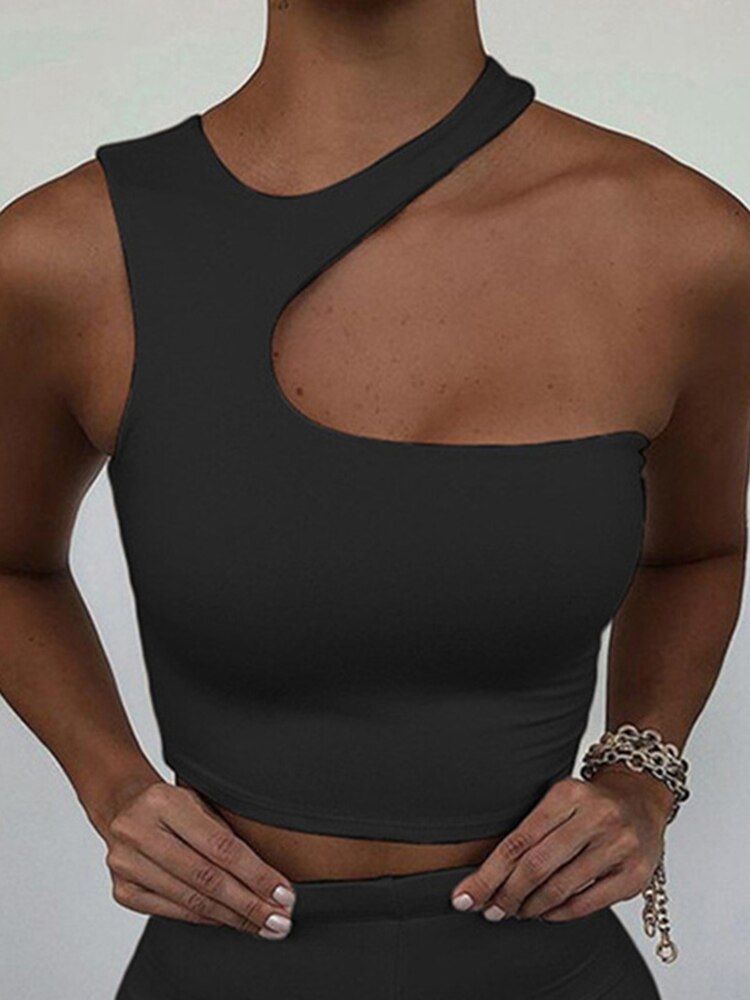 Cut Out Sexy Crop Tank Summer Tube Tops
