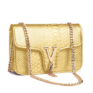 Luxury Crocodile Bags for Women, Leather Chain Crossbody Bags