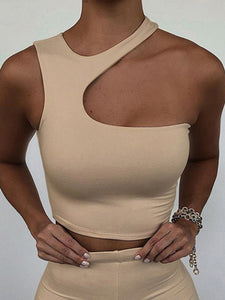 Cut Out Sexy Crop Tank Summer Tube Tops