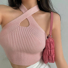 Top Corset Women Cross Camisole Clothes y2k Crop Tube Tops Summer 2023 Harajuku Knit T-shirt Vintage Clothing Club Streetwear