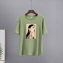 Chic Cotton Graphic Printed Oversized T Shirts for Women Casual O Neck Tees