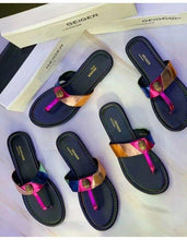Kurt G Hardware Diamond Buckle Flip-flops Fashion Ladies Sandals