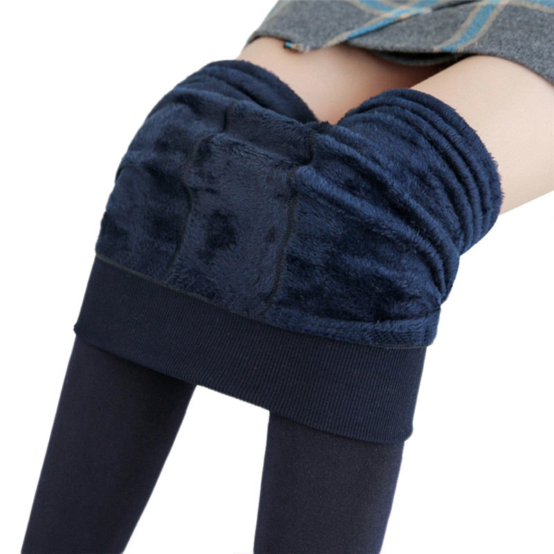 YHWW Leggings,Winter Thick Velvet Leggings Women Knit High Elastic