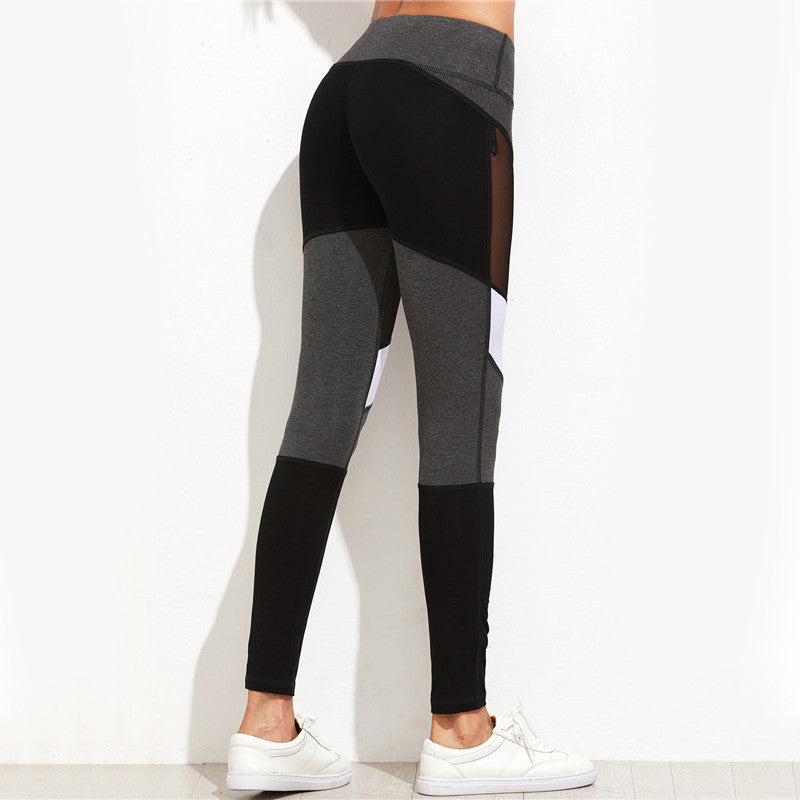 Extreme Pop Womens Fitness Yoga Pants Mesh Patchwork Workout