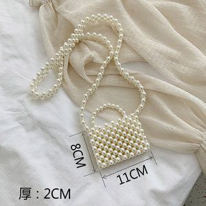 Mini Pearl Beaded Handmade Bags Vintage