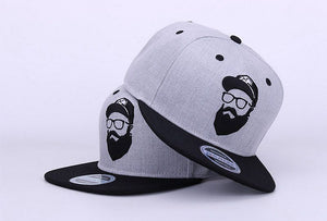 Grey cool hip hop baseball cap