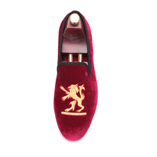 Lion Embroidery Velvet Men shoes - luxuryandme.com