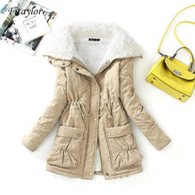 Medium-long Wadded Thick Cotton Padded Warm Parkas