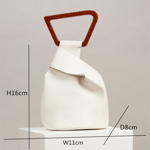 Luxury leather bucket acrylic handle shoulder bag