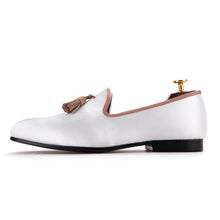 Handmade White Tassel Men's Shoe - luxuryandme.com