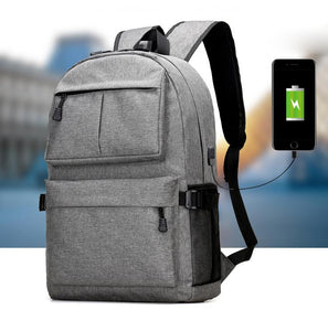 Daypack Oxford Canvas Laptop Backpack with USB Port - luxuryandme.com