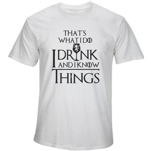 I drink and i know things printed men's t-shirt - luxuryandme.com