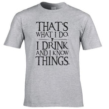 I drink and i know things printed men's t-shirt - luxuryandme.com
