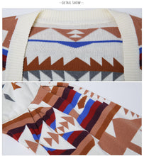 Loose Fit Tribal Aztec Digital Print Cardigan