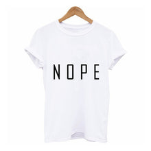 NOPE Print O-Neck T-shirt