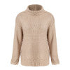 Drop sleeve turtleneck pullover knitted sweater